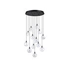 Kendal Lighting PF330-13L-D-CLR Oriana 52W Black Pendant CCT Selectable