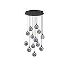 Kendal Lighting PF330-13L-D-SMK Oriana 52W Black Pendant CCT Selectable