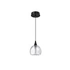Kendal Lighting PF330-1L-A-CLR Oriana 5W Black Pendant CCT Selectable