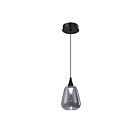 Kendal Lighting PF330-1L-C-SMK Oriana 5W Black Pendant CCT Selectable