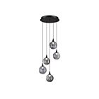 Kendal Lighting PF330-5L-D-SMK Oriana 19W Black Pendant CCT Selectable