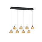 Kendal Lighting PF330-8L-A-BRZ Oriana 30W Black Pendant CCT Selectable