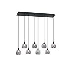 Kendal Lighting PF330-8L-A-SMK Oriana 30W Black Pendant CCT Selectable
