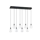 Kendal Lighting PF330-8L-C-CLR Oriana 30W Black Pendant CCT Selectable