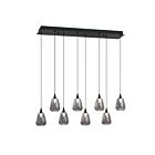 Kendal Lighting PF330-8L-C-SMK Oriana 30W Black Pendant CCT Selectable