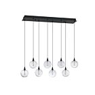 Kendal Lighting PF330-8L-D-CLR Oriana 30W Black Pendant CCT Selectable