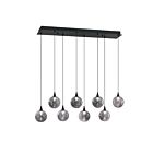 Kendal Lighting PF330-8L-D-SMK Oriana 30W Black Pendant CCT Selectable