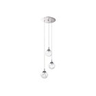 Kendal Lighting Fybra PF41-3LPA-CH Chrome 3-Lights 150W Pendant Pan