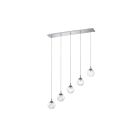 Kendal Lighting Fybra PF41-5LBR-CH Chrome 5-Lights 250W Pendant Bar