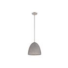 Kendal Lighting Maysen PF69-1LPE-SN Satin Nickel 1-Light 100W Cement shade Pendant