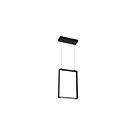 Kendal Lighting Quadron PF93-1LL-BLK Black 1-Light 9W LED Pendant - Large