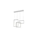 Kendal Lighting Quadron PF93-3LBR-AL Satin Nickel 3-Lights 27W LED Pendant Bar