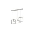 Kendal Lighting Quadron PF93-4LBR-AL Satin Nickel 4-Lights 36W LED Pendant Bar