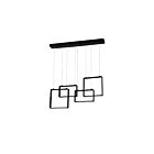 Kendal Lighting Quadron PF93-4LBR-BLK Black 4-Lights 36W LED Pendant Bar