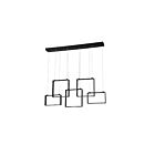 Kendal Lighting Quadron PF93-5LBR-BLK Black 5-Lights 45W LED Pendant Bar