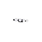 Kendal Lighting VF8800-4L-BLK ORBITRON 4-Lights 160W Black Vanity Light
