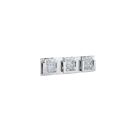 Kendal Lighting Ice-Lava VF9200-3L-CH Chrome 3-Lights 81W Vanity Light