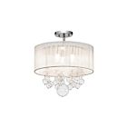 Kichler 83227 3-Lights Chrome 40W Semi-Flush Mount Ceiling Light