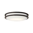 Kichler 10786OZLED 1-Light Olde Bronze 34W LED Flush Mount Ceiling Light