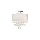 Kichler 83239 3-Lights Chrome 40W Semi-Flush Mount Ceiling Light