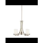 Kichler 1671NI 3-Lights Brushed Nickel 100W 1-Tier Chandelier