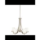 Kichler 1672NI 5-Lights Brushed Nickel 100W 1-Tier Chandelier