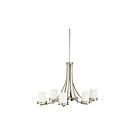 Kichler 1673NI 6-Lights Brushed Nickel 100W 1-Tier Chandelier