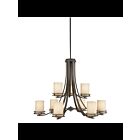 Kichler 1674OZ 9-Lights Olde Bronze 100W 2-Tier Chandelier