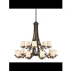 Kichler 1675OZ 15-Lights Olde Bronze 75W 2-Tier Chandelier