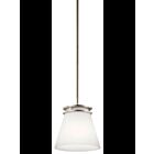 Kichler 1687NI 1-Light Brushed Nickel 100W Mini Pendant