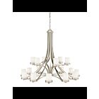 Kichler 1873NI 18-Lights Brushed Nickel 60W 2-Tier Chandelier