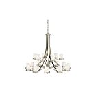 Kichler 1873NI 18-Lights Brushed Nickel 60W 2-Tier Chandelier