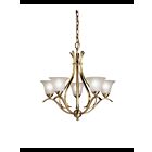 Kichler 2020AB 5-Lights Antique Brass 60W 1-Tier Chandelier