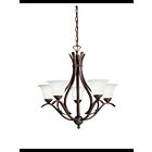 Kichler 2020TZ 5-Lights Tannery Bronze 60W 2-Tier Chandelier