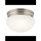 Kichler 206NI 1-Light Brushed Nickel 60W Flush Mount Ceiling Light