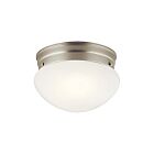 Kichler 206NI 1-Light Brushed Nickel 60W Flush Mount Ceiling Light