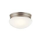 Kichler 209NI 2-Lights Brushed Nickel 60W Flush Mount Ceiling Light