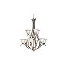Kichler 2520NI 9-Lights Brushed Nickel 60W 2-Tier Chandelier