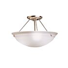 Kichler 3122NI 3-Lights Brushed Nickel 100W Semi-Flush Mount Ceiling Light