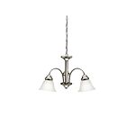 Kichler 3293NI 3-Lights Brushed Nickel 100W 1-Tier Chandelier