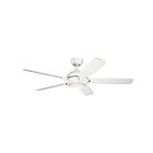 Kichler Geno 330001MWH Matte white 17 Watt Ceiling Fan