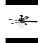 Kichler 330016SBKS Satin Black Ceiling Fan