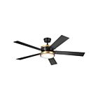 Kichler 330045SBK Satin Black Ceiling Fan 