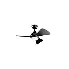 Kichler Sola 330150SBK Satin Black Ceiling Fan