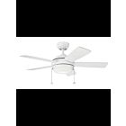 Kichler Starkk 330171MWH Matte white 17 Watt Ceiling Fan