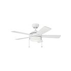 Kichler Starkk 330171MWH Matte white 17 Watt Ceiling Fan