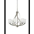 Kichler 34693 6-Lights Brushed Nickel 60W 1-Tier Chandelier