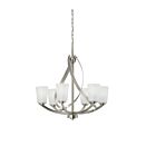Kichler 34693 6-Lights Brushed Nickel 60W 1-Tier Chandelier