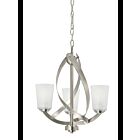 Kichler 34694 3-Lights Brushed Nickel 60W 1-Tier Chandelier