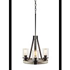 Kichler 34751 3-Lights Anvil Iron 60W Mini Chandelier